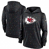 Women's Kansas City Chiefs Nike Anthracite 2021 NFL Crucial Catch Therma Pullover Hoodie